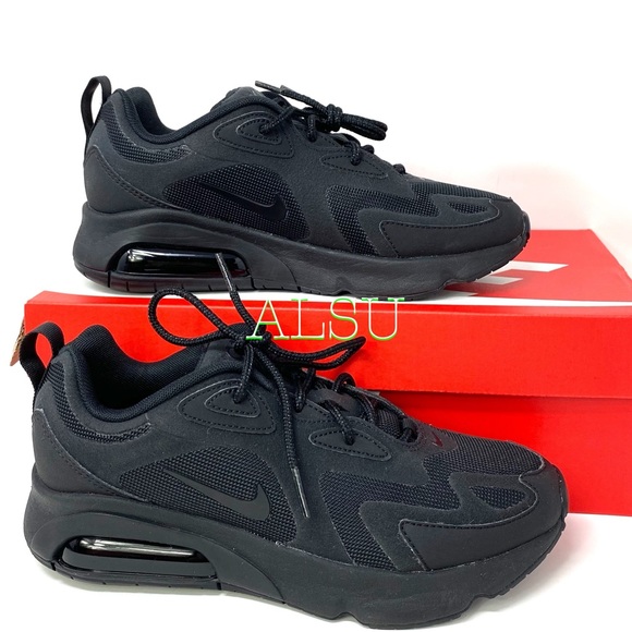 nike black air max 200 sneakers